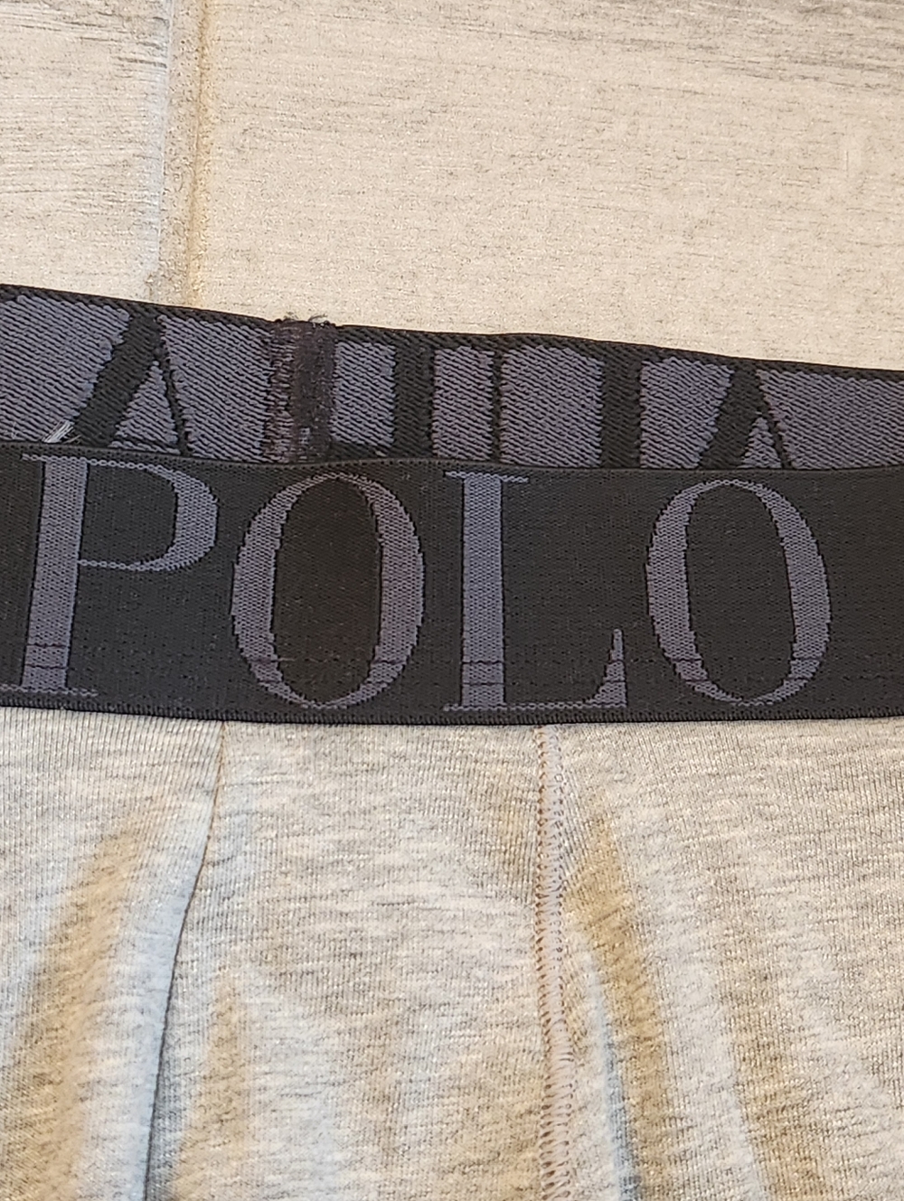 Polo Ralph Lauren Briefs M Grey Cotton Blend Logo Waist Long Leg Comfort New $20 - Picture 4 of 7